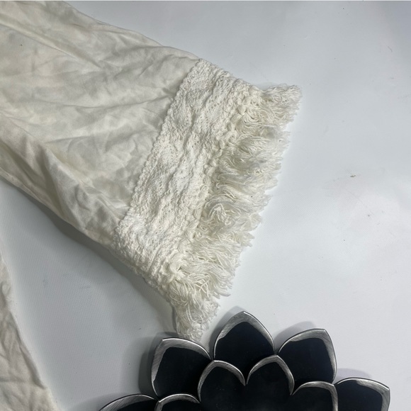 vintage miss june paris boho chic fringe off shoulder fringe top - Picture 8 of 14